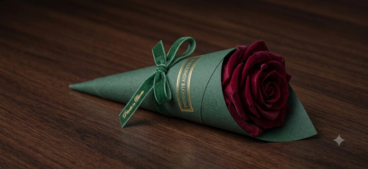 Midnight Crimson Valentine Rose Cone