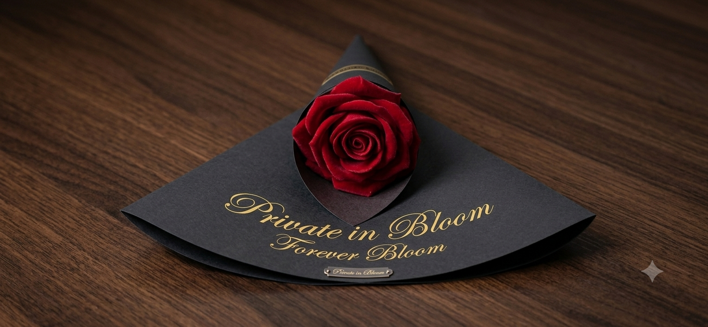 Midnight Crimson Valentine Rose Cone