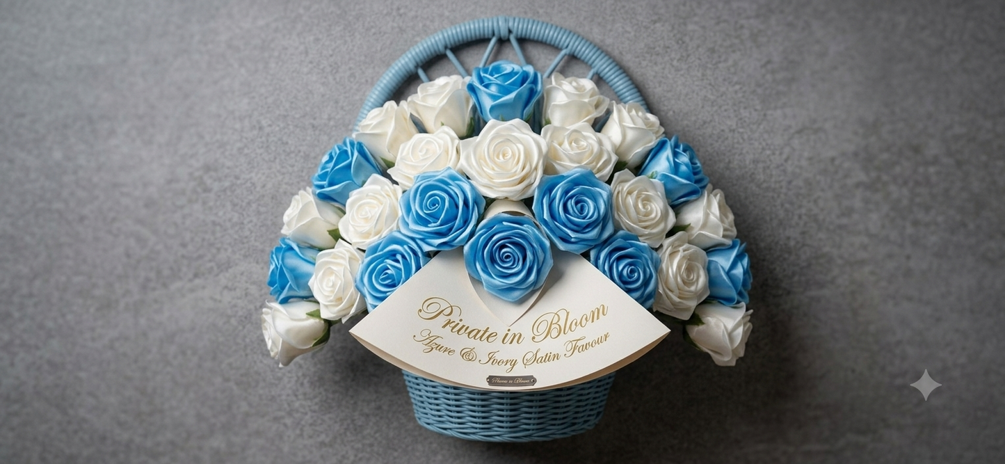 Champagne Satin Rose Hanging Basket
